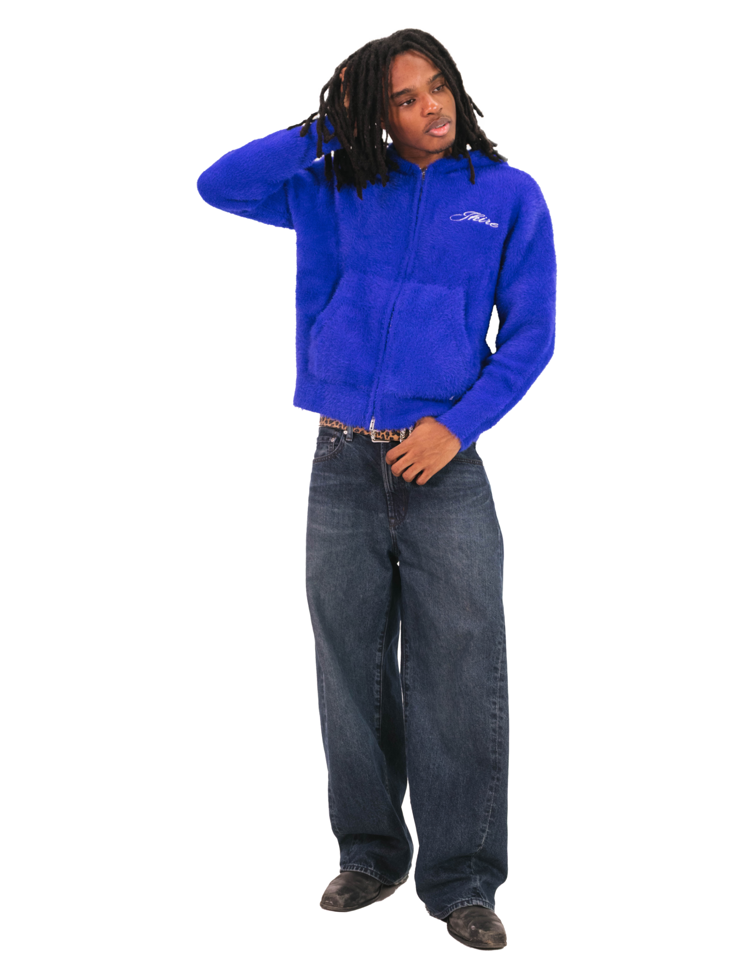 Ragabomi Zip-up Hoodie - Cobalt Blue