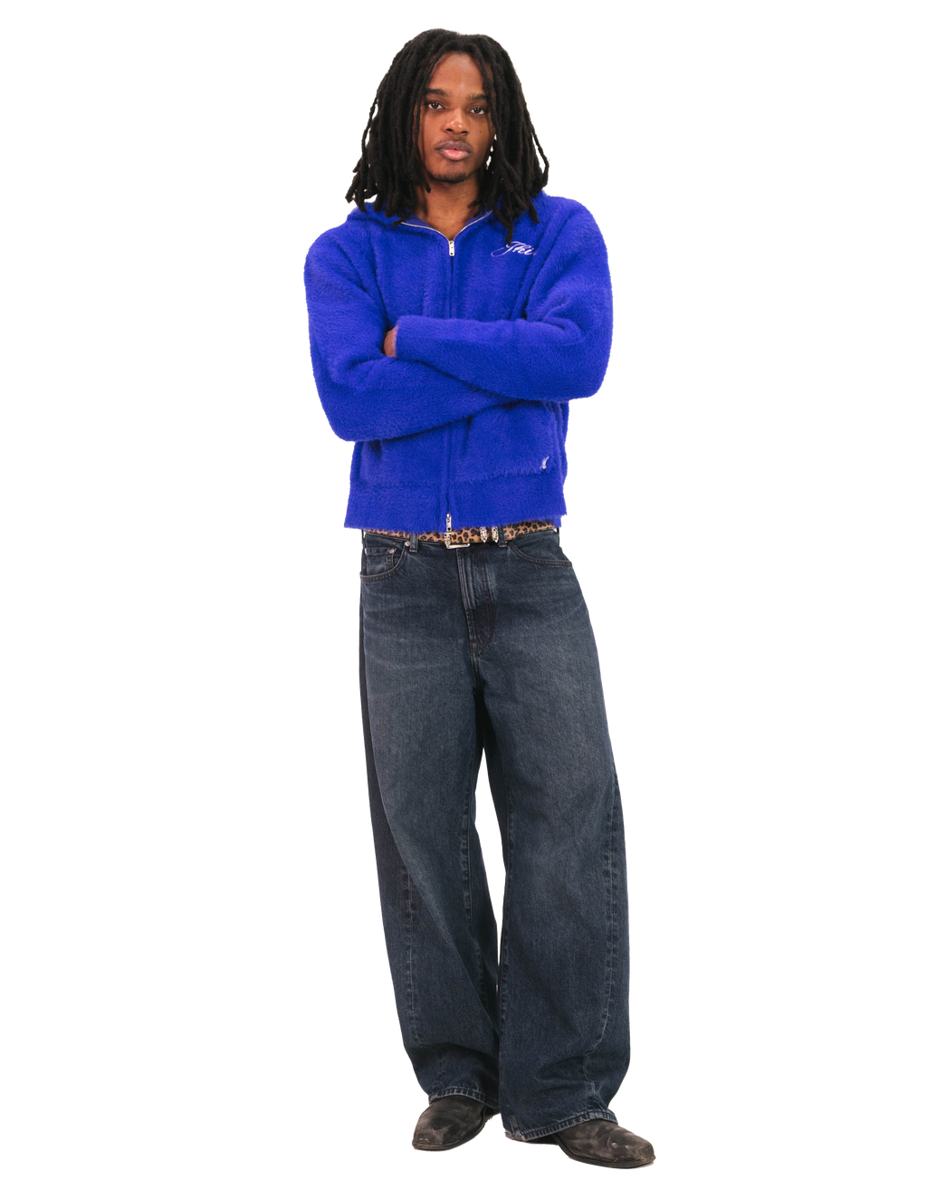 Ragabomi Zip-up Hoodie - Cobalt Blue