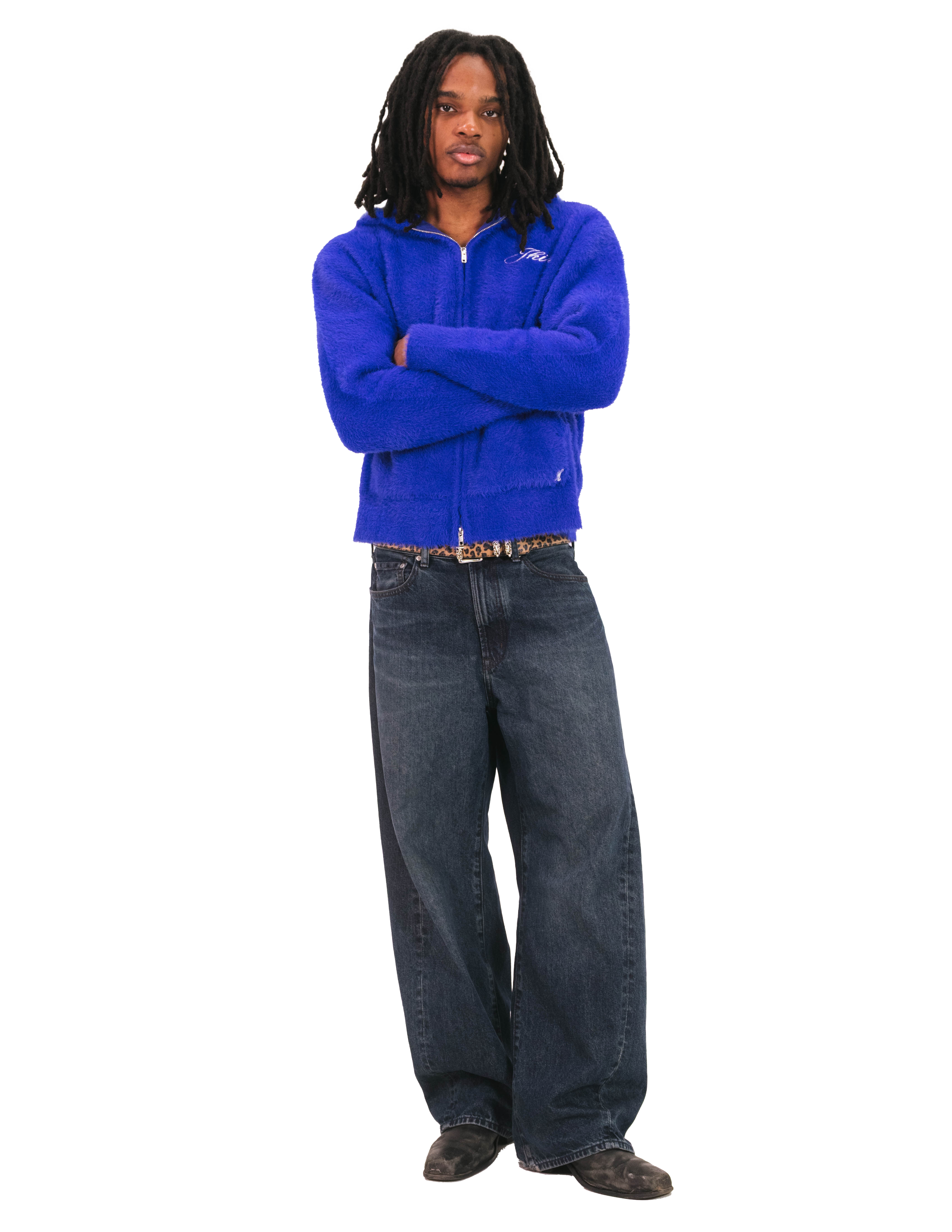 Ragabomi Zip-up Hoodie - Cobalt Blue