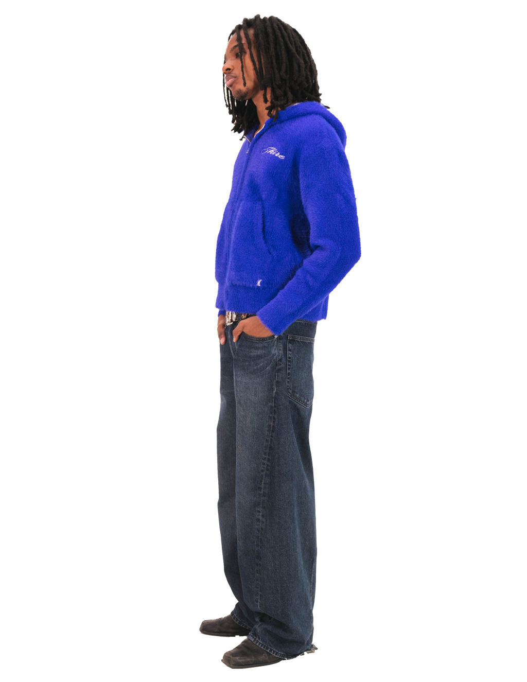 Ragabomi Zip-up Hoodie - Cobalt Blue