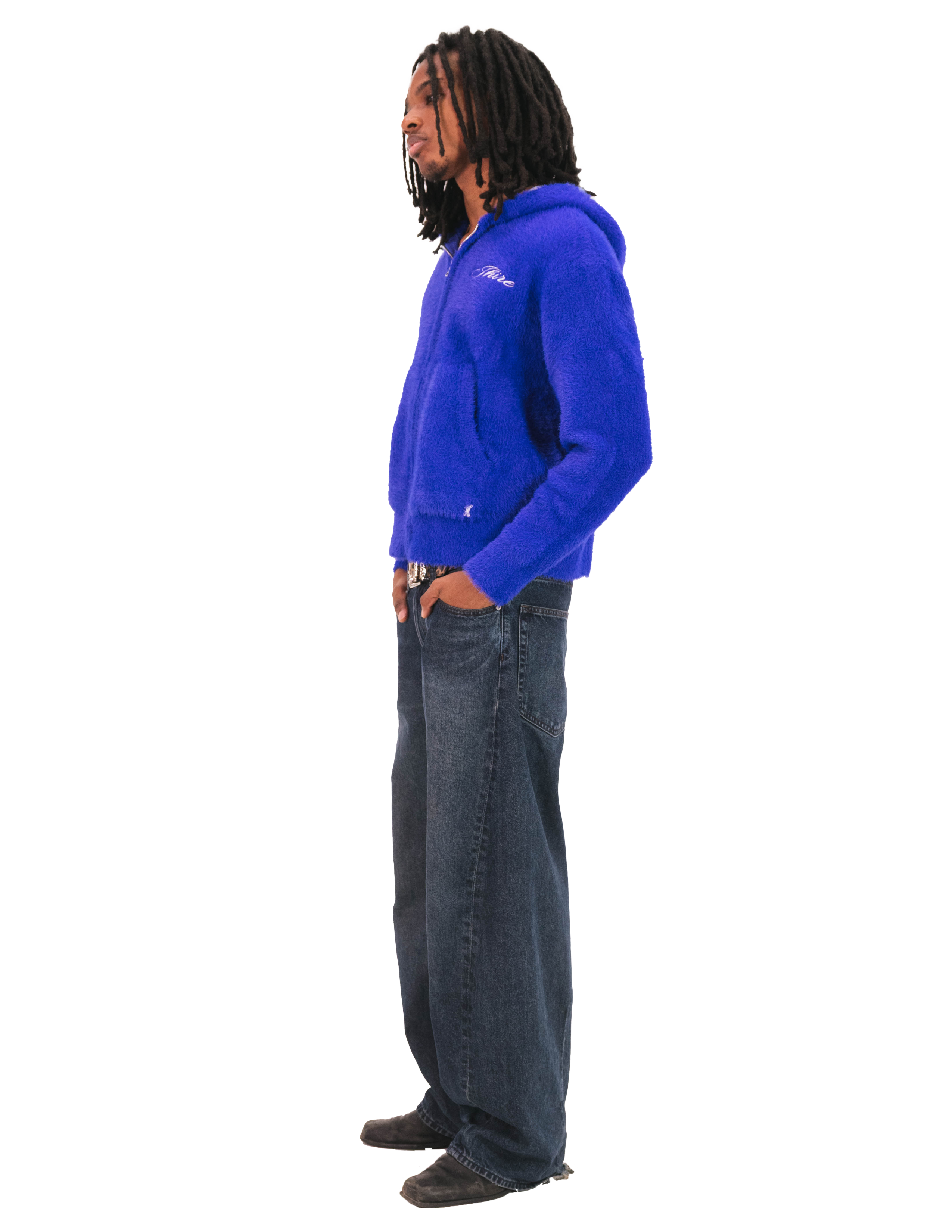 Ragabomi Zip-up Hoodie - Cobalt Blue